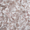 Taupe Floral Print Poplin on an Ecru Background - Maison Klem