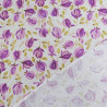 Violet-Printed Poplin on a White Background - Maison Klem