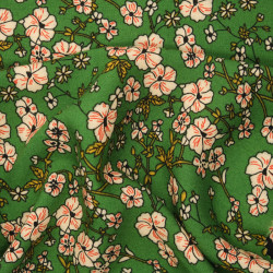 Brigitte Green Printed Viscose - Maison Klem