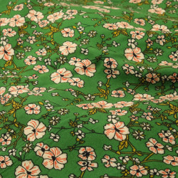 Brigitte Green Printed Viscose - Maison Klem