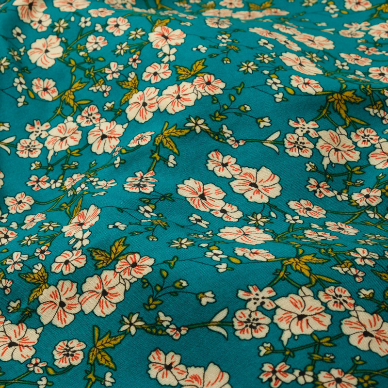 Brigitte Emerald Print Viscose - Maison Klem