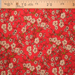 Brigitte Red Printed Viscose - Maison Klem