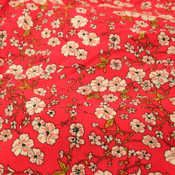 Brigitte Red Printed Viscose - Maison Klem