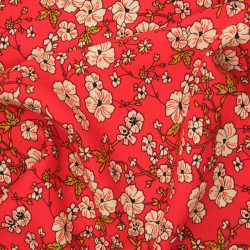 Brigitte Red Printed Viscose - Maison Klem