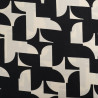 Beige and Black Viscose with Geometric Pattern - Maison Klem