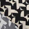 Beige and Black Viscose with Geometric Pattern - Maison Klem