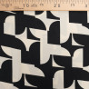 Beige and Black Viscose with Geometric Pattern - Maison Klem
