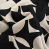 Beige and Black Viscose with Geometric Pattern - Maison Klem