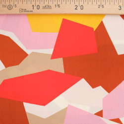 Viscose with Abstract Geometric Multicolored Pattern - Maison Klem