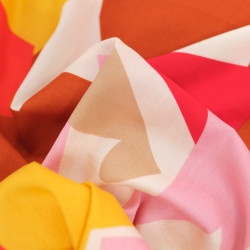Viscose Motif Abstrait Géométrique Multicolore - Maison Klem
