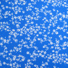 Royal Blue Viscose with Small White Flowers - Maison Klem