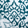 White and Emerald Ethnic-Print Viscose - Maison Klem