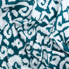 Viscose Motif Ethnique Blanc et Emeraude - Maison Klem