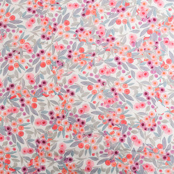 Ecovero Viscose with Pink Floral Print - Maison Klem