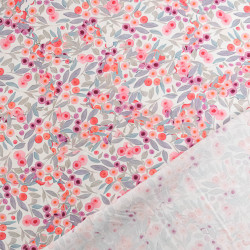 Viscose Ecovero Motif Floral Rose - Maison Klem