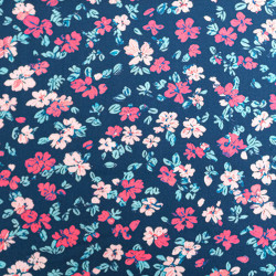 Ecovero Viscose with Fuchsia Floral Print - Maison Klem