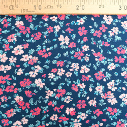 Ecovero Viscose with Fuchsia Floral Print - Maison Klem
