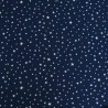 Navy-Printed Poplin with Star Pattern - Maison Klem