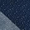 Navy-Printed Poplin with Star Pattern - Maison Klem