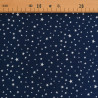 Navy-Printed Poplin with Star Pattern - Maison Klem