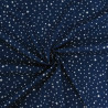 Navy-Printed Poplin with Star Pattern - Maison Klem