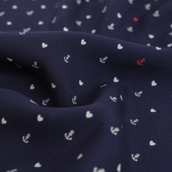 Popeline de Viscose Imprimée Dana Vert Orchidée - Maison Klem