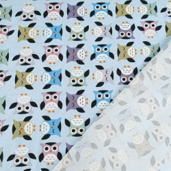 Popeline Imprimé Hiboux Multicolores - Maison Klem