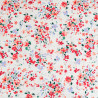 Jersey van viscose en elastaan met rode en blauwe bloemenprint - Maison Klem