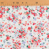 Jersey de viscosa y elastano con estampado de flores rojas y azules - Maison Klem