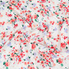 Jersey van viscose en elastaan met rode en blauwe bloemenprint - Maison Klem