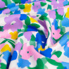 Viskose mit rosa, lila und blauen Blumen – Maison Klem