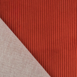 Velours Côtelé Ameublement Belém Terracotta - Maison Klem