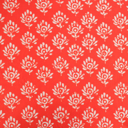 Katoenen popeline met Indiase inspiratie Jaipur Mandarine - Maison Klem
