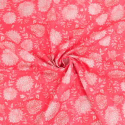 Popeline de Coton Inspiration Indienne Jaipur Légende Rose - Maison Klem