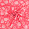 Popeline di cotone in stile indiano "Légende Rose" - Maison Klem