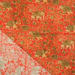 Popelina de algodón de inspiración india Jaipur Elefante - Maison Klem