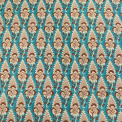 Popelín de algodón de inspiración india «Elegancia Azul» - Maison Klem