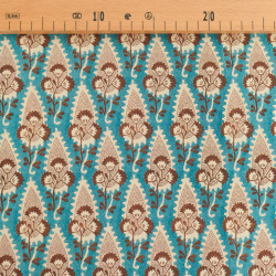 Katoenen popeline met Indiase inspiratie, elegant blauw - Maison Klem