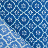 Katoenpopeline in Indiase stijl, traditioneel blauw - Maison Klem