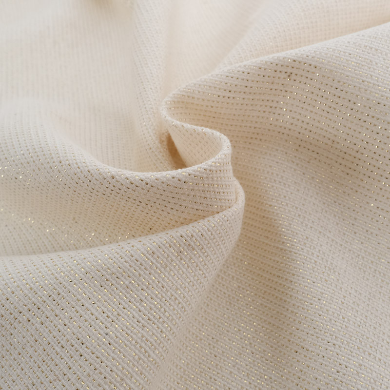 Effet Lin Lurex Blanc Or - Maison Klem