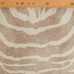 Kortstapelig fluweel Savanne Zebra Beige - Maison Klem