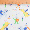 Baumwollpopeline mit mittelalterlichem Druck auf weißem Hintergrund – Maison Klem