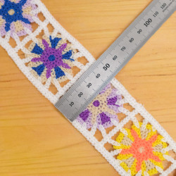 50mm Crochet Flower Trim - Maison Klem