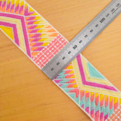 50mm Geometric Pattern Crochet Trim - Maison Klem