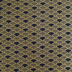 Sensu Marine Gold Lurex-Printed Cotton - Maison Klem