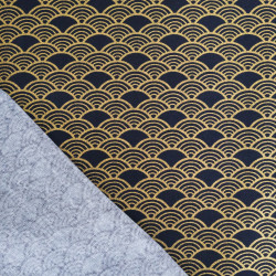 Cotone stampato con lurex Sensu Marine Oro - Maison Klem