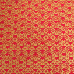 Sensu Red Gold Lurex-Printed Cotton - Maison Klem
