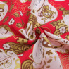 Red-Background Lurex Cat-Print Cotton - Maison Klem