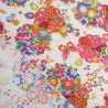 Lurex-Printed Cotton with Beautiful Flowers on an Ecru Background - Maison Klem