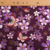 Purple Sakura Lurex-Printed Cotton - Maison Klem